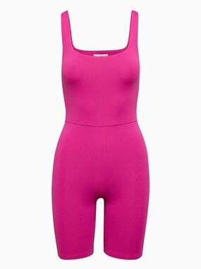 Babaton contour pink purple romper jumpsuit size medium tank top bottom shorts